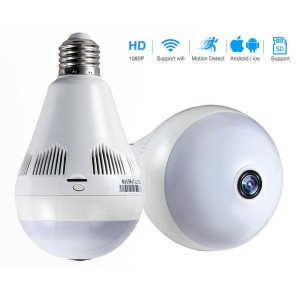 Panorama Nanny Bulb Camera With WIFI + 32GB Free Memory card.